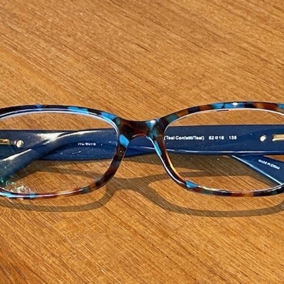 COACH EYEGLASSES FRAMES HC 6078 5337 Teal Confetti 52[]16 + CASE/Cloth LIKE NEW - Picture 3 of 16